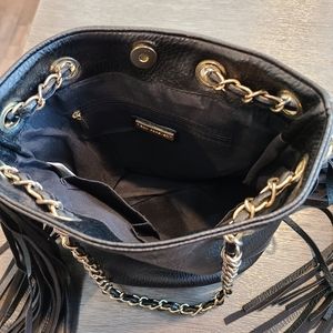 Hello 3am black and gold purse